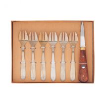 Coffret huîtres Au Nain 7 pièces : fourchettes + lancette - Couteaux du Chef - Couteaux du Chef