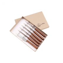 Coffret 6 couteaux de table Au Nain en bois - Couteaux du Chef - Couteaux du Chef