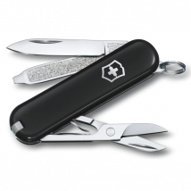 Couteau polyvalent suisse modèle Classic noir Victorinox 58mm 7 fonctionnalités - Couteaux du Chef - Couteaux du Chef