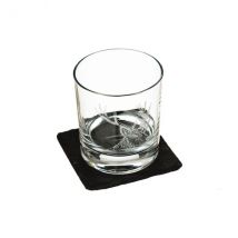 Verre à whisky Selbrae House avec dessous de verre - Motif cerf - Couteaux du Chef - Couteaux du Chef