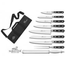 Trousse de cuisinier 7 couteaux + 2 ustensiles Sabatier Idéal - Exclusivité - Couteaux du Chef - Couteaux du Chef
