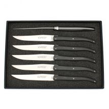 Coffret de 6 couteaux Laguiole Village noirs - Couteaux du Chef - Couteaux du Chef
