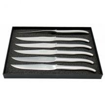 Coffret de 6 couteaux Laguiole Village Aéro tout inox mats - Couteaux du Chef - Couteaux du Chef