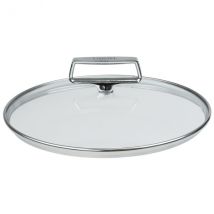 Couvercle Castel'Pro verre bombé anse inox Cristel - Couteaux du Chef - Couteaux du Chef