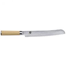 Couteau Kai Shun Classic White modèle pain 23cm lame damassée - Couteaux du Chef - Couteaux du Chef