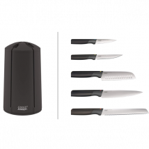 Bloc rotatif de 5 couteaux modèle Elevate Multicolore Joseph Joseph - Couteaux du Chef - Couteaux du Chef
