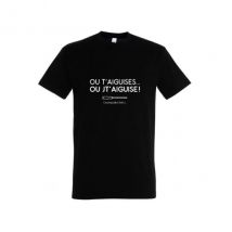 Tee shirt noir Ou taiguises ou jtaiguises - en 4 tailles - Couteaux du Chef - Couteaux du Chef