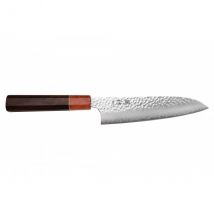 Couteau japonais santoku Yuzo VG10 Tsuchime 17cm - Couteaux du Chef - Couteaux du Chef