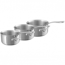 Lot de 3 casseroles série M'Cook Mauviel - Couteaux du Chef - Couteaux du Chef