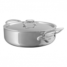 Matière : inox 3 couches monoblocConductivité parfaiteCuisson homogène et contrôléePoignées fixesCompatible tous feux, même inductionTemps de chauffe