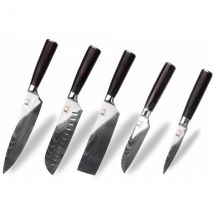 Set 5 couteaux Kutoyama Black Pakka - Couteaux du Chef - Couteaux du Chef