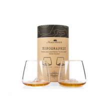 Ensemble 2 verres modèle Monts Fuji et Denali Alaskan Maker Topographic - Couteaux du Chef - Couteaux du Chef
