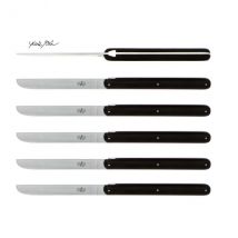 Coffret 6 couteaux de table ébène Andrée Putman Forge de Laguiole - Couteaux du Chef - Couteaux du Chef