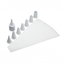 Set pâtisserie avec 8 douilles en polymère + poche en coton Kitchencraft - Couteaux du Chef - Couteaux du Chef