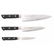 Coffret 3 couteaux office + universel + chef inox et ABS Satake Cutlery - Couteaux du Chef - Couteaux du Chef