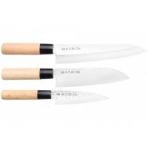 Coffret 3 couteaux Tsuchime Satake Cutlery - Couteaux du Chef - Couteaux du Chef