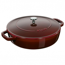 Sauteuse en fonte grenadine modèle Chistera Staub - Couteaux du Chef - Couteaux du Chef