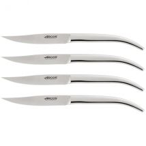 Coffret 4 couteaux pour steak monobloc tout inox Arcos - Couteaux du Chef - Couteaux du Chef
