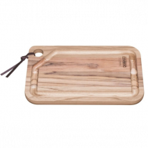 Planche avec rigole en teck 34x23,3x1,8cm modèle Kitchen Tramontina - Couteaux du Chef - Couteaux du Chef
