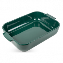 Plat à four rectangle vert forêt modèle Appolia Peugeot - Couteaux du Chef - Couteaux du Chef