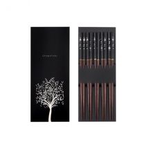 Lot 5 paires de baguettes en nanmu wood noires 23cm Kutoyama - Couteaux du Chef - Couteaux du Chef