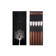 Lot 5 paires de baguettes en bois 23cm Kutoyama - Couteaux du Chef - Couteaux du Chef