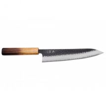 Couteau Yuzo Black AS japonais chef 21cm manche chêne brûlé - Couteaux du Chef - Couteaux du Chef