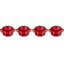 Set 4 mini cocottes céramique 10cm Le Creuset - Couteaux du Chef - Couteaux du Chef