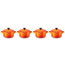 Set 4 mini cocottes 0,25L céramique Le Creuset - Couteaux du Chef - Couteaux du Chef