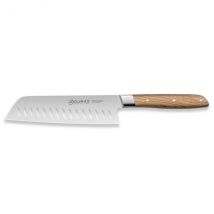 Couteau santoku alvéolé 32 Dumas Signature 100% forgé manche en chêne - Couteaux du Chef - Couteaux du Chef