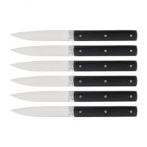 Coffret de 6 couteaux de table Perceval 9.47 en ébène du Gabon - Couteaux du Chef - Couteaux du Chef