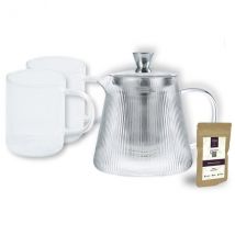 Coffret Darjeeling théière + 2 tasses Cristel - Couteaux du Chef - Couteaux du Chef