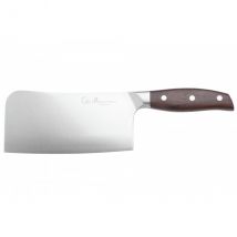 Couteau lame hachoir 17cm inox et santal Guillaume Leonard Cuistot - Couteaux du Chef - Couteaux du Chef