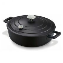 Cocotte basse en fonte d'aluminium couvercle + thermomètre - Couteaux du Chef - Couteaux du Chef