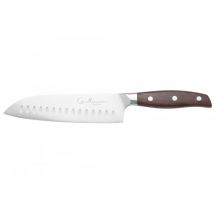 Couteau 17cm santoku inox et santal Guillaume Leonard Cuistot - Couteaux du Chef - Couteaux du Chef