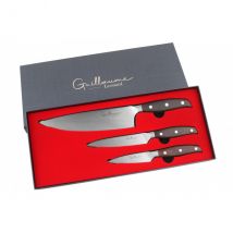 Coffret 3 couteaux inox et santal Guillaume Leonard Cuistot - Couteaux du Chef - Couteaux du Chef
