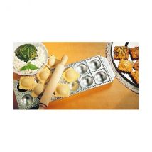 Plaque Imperia 12 raviolis bombés carrés + rouleau en bois - Couteaux du Chef - Couteaux du Chef