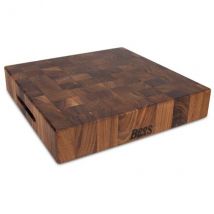 Planche carrée en noyer noir BOOS BLOCKS 38x38x7.5cm épaisse - Couteaux du Chef - Couteaux du Chef