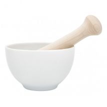 Mortier + pilon KAI porcelaine et bois - Couteaux du Chef - Couteaux du Chef