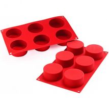 Moule silicone pour 6 cylindres 133ml SILICON FLEX - Couteaux du Chef - Couteaux du Chef