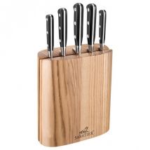 Bloc sabatier idéal inox 5 couteaux forgés made in France - Couteaux du Chef - Couteaux du Chef