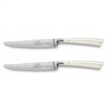 Lot de 2 couteaux Sabatier Edonist coloris Perle Steak forgé 12cm - Couteaux du Chef - Couteaux du Chef