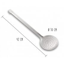 Ecumoire professionnelle tout inox monobloc diamètre 10cm - Couteaux du Chef - Couteaux du Chef