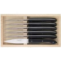 Coffret C. DOZORME 6 couteaux à steak inox manches noirs - Couteaux du Chef - Couteaux du Chef