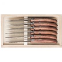 C. DOZORME Laguiole 6 couteaux à steak manches bubinga lames dentées - Couteaux du Chef - Couteaux du Chef