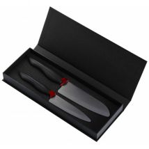 Coffret cadeau KYOCERA 2 Couteaux céramique lames noires - Couteaux du Chef - Couteaux du Chef
