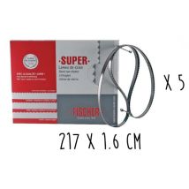 Set de 5 lames dentelées pour scies à ruban - 217x1.6cm - Couteaux du Chef - Couteaux du Chef