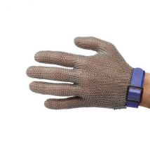 Gant de protection Niroflex en cotte de maille inox taille L sangle bleue - Couteaux du Chef - Couteaux du Chef