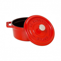 Cocotte ronde en fonte STAUB cerise - Couteaux du Chef - Couteaux du Chef