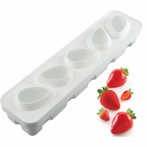 Moule 3D silicone en forme de fraise - Couteaux du Chef - Couteaux du Chef